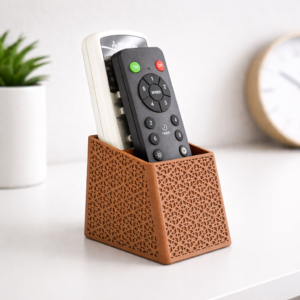 dual remote stand brown