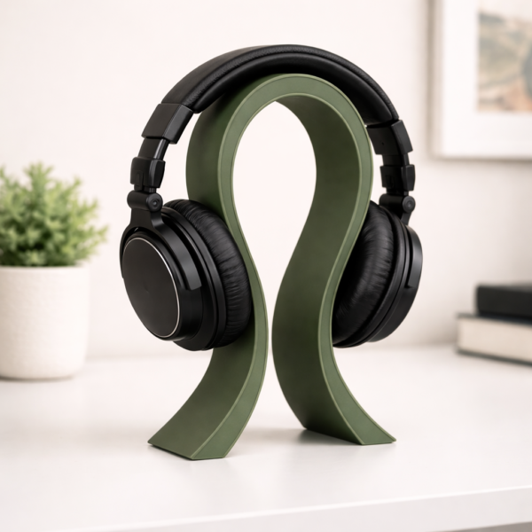 modern guitar shaped headphone stand – matte black modern guitar shaped headphone stand – matte black