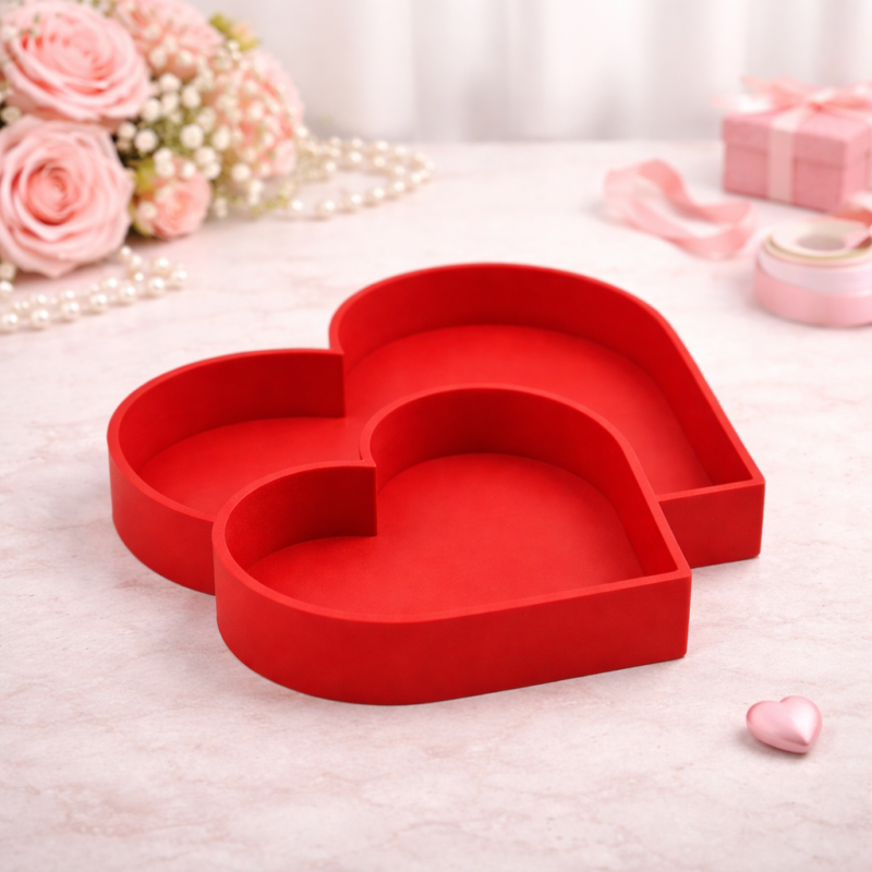dual heart catch tray