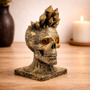 skull with crystal