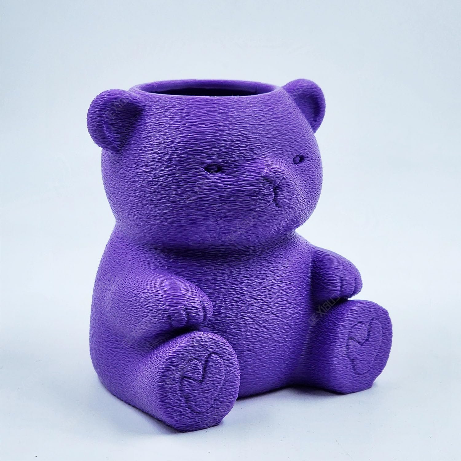 cute teddy bear pen holder – textured kids desk organizer (vibrant purple) cute teddy bear pen holder – textured kids desk organizer (vibrant purple)