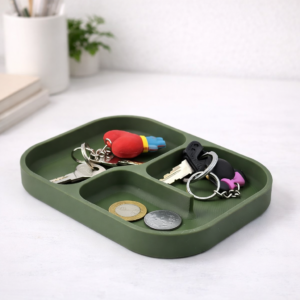 minimalist desk organizer tray & valet catchall (army green)