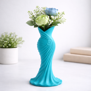 elegant lady dress vase & art sculpture – pink