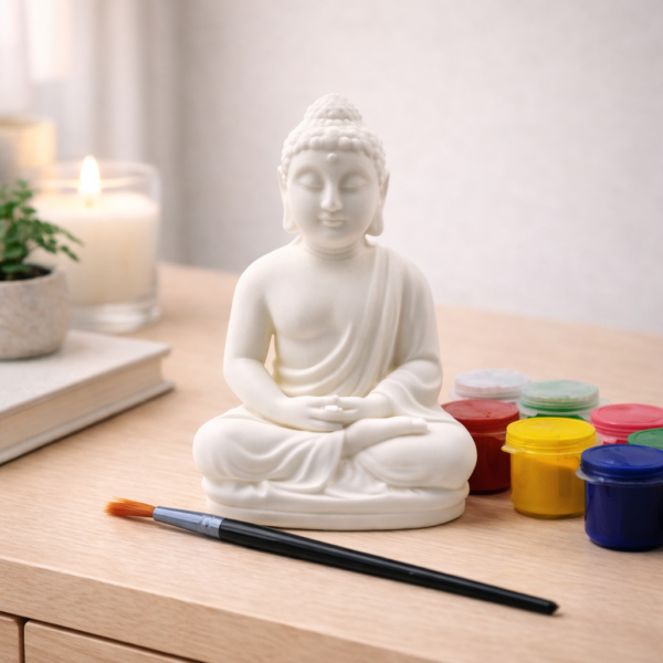 diy paint your own buddha idol kit – creative meditation craft