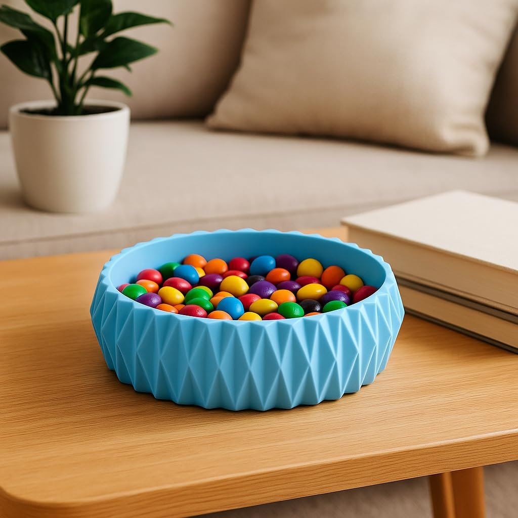 geometric candy bowl & storage catchall – bright modern decor (orange) geometric candy bowl & storage catchall – bright modern decor (orange)