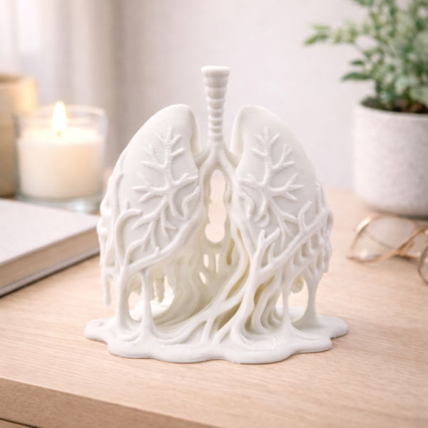 melting lungs anatomical sculpture – surreal artistic home decor