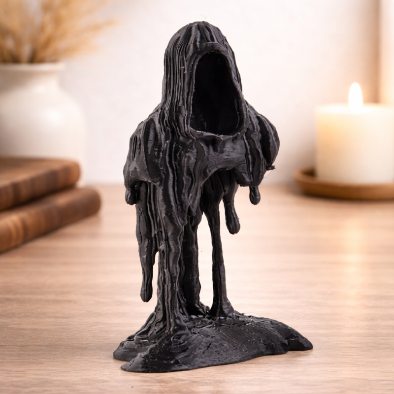 hooded death reaper – gothic dark aesthetic statue